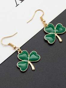 Bông tai hình cỏ ba lá bằng hợp kim kẽm tráng men xanh lá cây theo phong cách lễ hội Ireland châu Âu và Mỹ. - Loại bướm - Xem 4