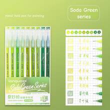 9支装Morandi凝胶笔套装，渐变透明笔杆，0.5毫米圆珠笔/勾线笔，适用于绘画、高光，返校礼物 - 彩色 - 查看 36