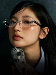 1pc Unisex Fashion High-End Elegant Rimless Diamond-Encrusted Glasses - Multicolor - View 7