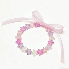 222 Pink-Purple Three-Dimensional Star Beads With A Plump Shape And Delicate Crackle Glaze Texture. Ideal For DIY Bracelets, Necklaces, Earrings, And More. Easy To Use, Perfect For Craft Lovers To Create Jewelry In A Variety Of Styles. - 粉色 - 查看 11