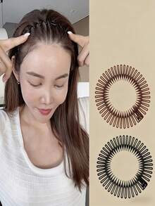 4-Piece Set Of Extendable Hair Comb Straps, Invisible Spring Headband For Broken Hair And Bangs, Fixed Hair Accessory At The Back Of The Head, Perfect Gift For Mother's Day, Easter, And Graduation Seasons In 2026 Hair Styling Kit Hair Tool Kit - Multicolor - View 3