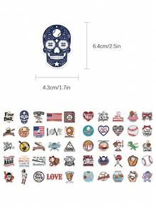 50pcs Baseball Sticker Pack For Scrapbooking, Diary, Phone Case, Planner, Luggage, Guitar, Skateboard, Tablet - View 7
