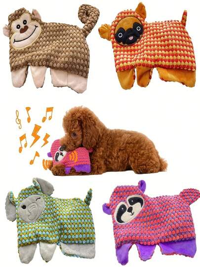 Plush Squeaky Dog Chew Doll - Durable, Soft, Chew-Resistant Pink And Green Plush Doll - Suitable For All Chewing Dogs, Small To Large Breeds, Designed For Chewing Dogs