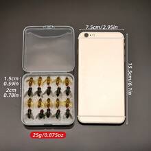 20 piezas de señuelos de pesca con mosca de PVC - Cebos blandos con anzuelos para agua dulce y salada, con patrón realista de mosca abeja - Multicolor - Ver 5