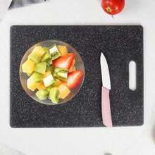 1/3件套大理石砧板套装，家用水果砧板，儿童食品砧板，生熟食物分离板，厨房备餐板 - 黑色 - 查看 7