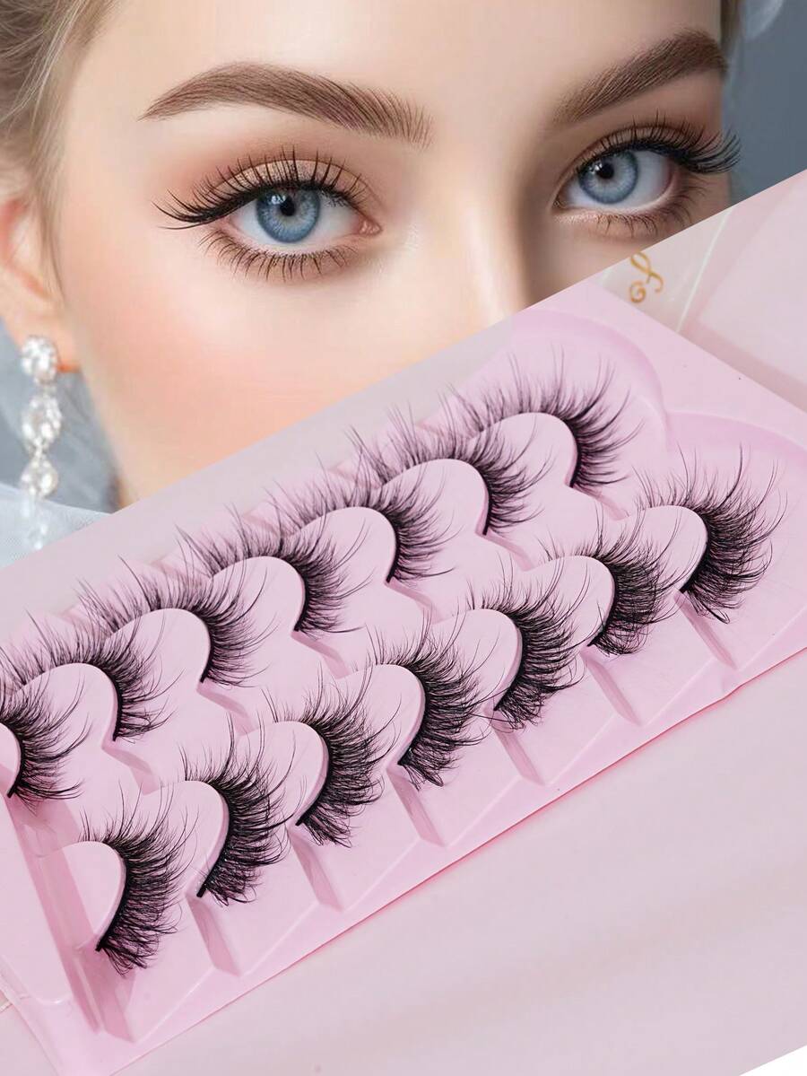 7 pares de pestañas postizas extra grandes para todo el ojo, fáciles de usar, superventas populares europeos y estadounidenses - Ver 1