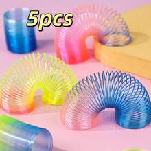 5 Stück/10 Stück/20 Stück Mini Kunststoff Spiralfedern Spielzeug, Fidget Druck Spirale Mini Federn Großpackung Spielzeug, Weihnachtsstrumpf Füllung, Weihnachtsknaller, zufällige Formen und Farben, kreative Party Geschenke und Geburtstagsgeschenke für Freunde - Verschiedenfarbig - Übersicht 7