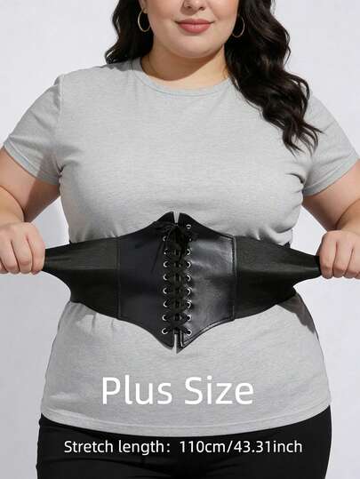 1 pieza Cinturón de corset elegante para mujer de talla grande, estilo vintage de palacio con cintura elástica, mejor combinado con vestidos, batas, abrigos para fiestas, celebraciones y disfraces de Halloween