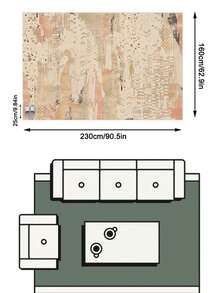 1pc Rug/Carpet/Area Rug/Bath Mat/Bath Rug/Door Mat/Runners/Runner Rug, European Luxury Classical Art - Colorful Abstract Ink Splash Style - Soft Faux Wool Carpet, Suitable For Bathroom, Kitchen, Entryway, Hallway, Bedside, Living Room, Bedroom, All Season Machine Washable, Home Decor - Multicolor - View 18