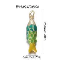 1pc Copper Multi-Style Fish Pendant, Suitable For DIY Bracelets, Necklaces, Anklets, Beach Vacation And Daily Wear, Great Gift Idea - Multicolor - View 47
