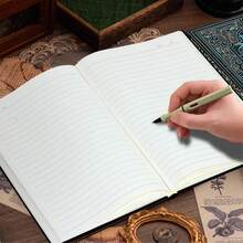 B5，240页复古笔记本 - 加厚硬皮封面，烫金工艺，横线规划本，大学个人规划本，文具，完美礼物，学校办公用品 - B5復古 - 查看 6