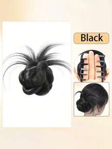 1pc Synthetic Hair Bun Clip, Heat-Resistant Hair Clip, Bun Hairstyle, Suitable For Women's Daily Wear And Occasions - Multicolor - View 13