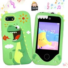 2.8" HD Display Kids Learning Toy Phone, Dual Camera For Selfie & Video, Includes 32GB Memory Card, ABC Learning Desk, Flashlight Alarm Clock, Early Education Toy, Long-Lasting Battery, Cartoon Shockproof Case, Best Gift For Children - Multicolor - View 2