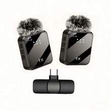 Microphone cài áo không dây chất lượng cao, Microphone cài áo không dây 3 trong 1, Microphone cài áo không dây 2 trong 1, Nhiều tùy chọn cổng, Khử tiếng ồn thông minh chuyên nghiệp, Cảm ứng đa hướng, Màng chắn gió, Giao diện USB (Nhiều tùy chọn cổng), Pin lithium sạc lại được, Kết nối 2.4G/3G/4G/5G, Thích hợp cho phát trực tiếp, phỏng vấn, thu âm bài hát, podcast, thuyết trình và vlog. 230mAh - Nhiều màu - Xem 2