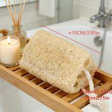 2pcs/4pcs Natural Loofah Body Exfoliating Sponge Brush, Organic Plant-Based Loofah, Suitable For Men And Women Skincare, Body Wash, Shower Cleaning Back And Face - A - View 1
