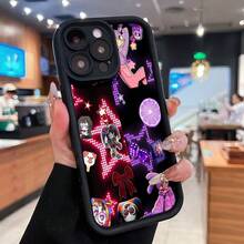 Personaje de conejo y payaso. Morado oscuro, rojo.funda de teléfono Fundas compatibles con ,Apple,VIVO,OPPO,,, y Honor.Fabricadas en silicona TPU,ofrecen protección contra golpes y caídas. - Negro - Ver 1