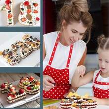 1个3D大型硅胶蛋糕模具，带数字0-9，生日和周年纪念蛋糕模具 - 彩色 - 查看 3