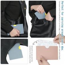 Ví đựng thẻ xe buýt chống trộm bằng da microfiber - Hộp đựng thẻ ID cho người đi làm - Nhiều màu - Xem 4
