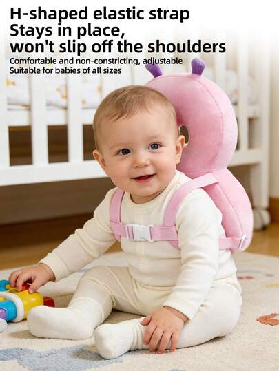 Upgraded Baby Anti-Fall Pillow, Thickened & Widened Toddler Protective Pad, Baby Head Protection Pillow Suitable For Toddlers Learning To Walk And Crawl, Adjustable Baby Head Protection Pad, Breathable Head Protection Pillow, Anti-Fall Pillow, Head Protection Pad, Upgraded Thickened Cartoon Butterfly Shaped Anti-Fall Head Pad For Infants And Toddlers