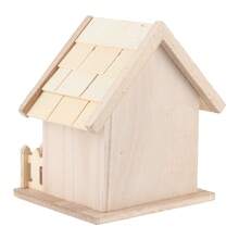 Wooden Bird House For Outdoor, Hanging Nest Box For Wild Birds, Rustic Garden Decor For Backyard Patio Yard - View 5