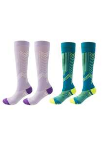 Unisex Professional Sports Compression Socks, Suitable For Running, Cycling, Hiking, And Long-Standing Occupations - Multicolor - View 11