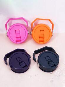 1pc 30oz Cup Lid With Handle, Fits 40oz Cups, Splash-Proof, Leak-Proof, Spill-Proof, Reusable, With Handle, Suitable For Various Cups - Multicolor - View 8