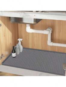 Sink Mat - Silicone Sink Mats, Waterproof Sink Liners For Shelves, Organizers, Protects Kitchen Sink And Bathroom Cabinet Sinks, Drip Trays. Available In 37"X22", 34"X22", 31"X22", 28"X22", 25"X22", 22"X19" Sink Mats - Multicolor - View 2