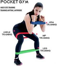 Set Of 5 Resistance Loop Bands Exercise, Color-Coded Strength Training Bands With Carry Bag And Instruction Guide, Home Gym & On--Go Workouts - 1 - View 4