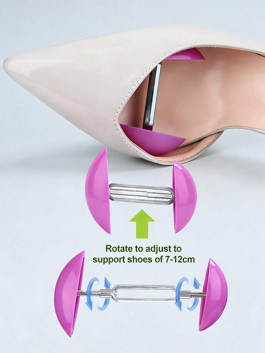 Adjustable Height Lift Shoe Insoles, Invisible Air Cushion Design, Anti-Collapse Support Height-Increasing Shoe Pads For Shoes And Boots - Upgraded Pink - View 1