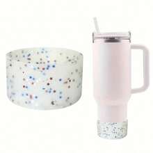 硅胶闪光杯套，兼容 20-40 盎司保温杯和 12-24 盎司水瓶，闪光杯底套适用于底部直径为 2.83-2.95 英寸的更多水瓶/保温杯。 - 彩色 - 查看 7