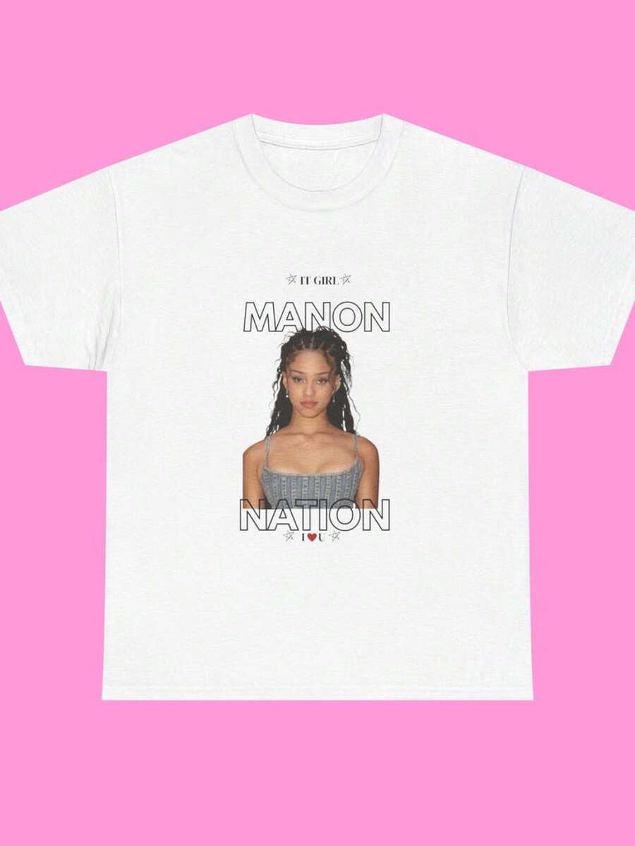 Katseye Fan Merch Tshirt , Kasteye Merch, Manon Katseye,K-Pop Gift, K-Pop Merch , Girl Group,Unisex T-Shirt - 白色 - 查看 1