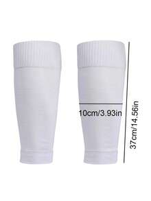 12-18 Years Old Youth Soccer 3 PiecesSet: Non-Slip Grip Mid-Calf Leg Warmers + Sports Shin Guard Sleeves + Shin Guards - Multicolor - View 10