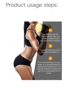 Rechargeable Abdominal Massage Pads, Muscle Trainer, Body Muscle Stimulation EMS Massager, Suitable For Men And Women - Adjust Abdomen, Neck And Arms At Home - Black - View 7