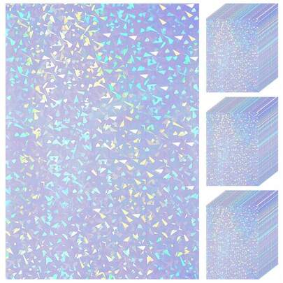 60 Tờ Giấy Dán Vinyl Trong Suốt, Có Lớp Phủ Holographic, Chống Thấm Nước, Kích Thước A4. (Bản thân giấy không có độ bám dính). Có thể dùng để tự làm đồ thủ công, trang trí phòng ngủ, lớp học và các dịp lễ hội. Đây là vật dụng cần thiết cho các dự án DIY.