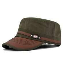 1pc Men's FS Star Embroidery Flat Top Baseball Cap, Adjustable Outdoor Sun Protection Casual Hat, Suitable For Spring, Autumn, Travel, Beach, Party,Summer,Holiday - Multicolor - View 4