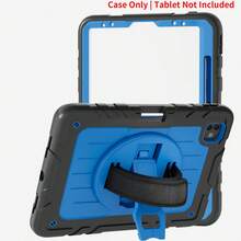 1pc, Mini 5 Case, Mini 4 Case (With 360-Degree Rotating Wrist Strap/Stand), Mini 5/4th Gen 7.9-Inch Pro 11 Case 4th Gen/ 3rd/2nd/1st Gen (2022/2021/2020/2018), Air 5th/4th Gen, 9th/ 8th/7th Generation Case 2019-2021, (A16) 11th/10th Generation - Black + Sky Blue - Black + Sky Blue - View 9