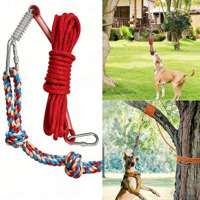 3pcs Pet Rope Knot Toys, Dog Chew Teeth Cleaning & Interactive Training, Durable Bite Resistant, Pet Supplies
