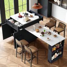 Bar Tables - Black + MDF - View 3