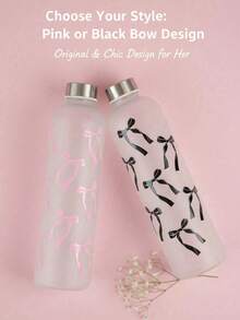 1pc 1000ml Matte Water Bottle, Original Butterfly Print Stainless Steel Leak-Proof Sports Cap, Fitness Essential, Fashionable Home & Kitchen Item, New Year, Valentine's Day, Mother's Day, Father's Day, Summer, Back To School Gift - Multicolor - View 9