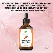 100%纯冷榨胡萝卜籽油 - 适用于面部、皮肤护理、头发、头皮按摩和身体按摩 - 水果&柑橘香調 - 查看 7