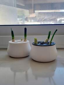一套大蒜和韭菜水培再生套装，家用种植黑白盖套装，易于识别和重复使用。无土种植盒，操作简单，可连续收获。四季皆宜的可重复使用大蒜再生种植器。 - 均碼 - 查看 8