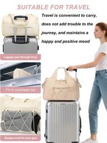 Unisex Yoga Fitness Bag With Water Bottle Holder, Shoe Compartment, Wet & Dry Separation Pockets, Adjustable Yoga Mat Strap, Large Capacity Multi-Function Gym Bag, Yoga Tote Bag, Fitness Travel Bag - Multicolor - View 9