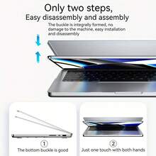 Funda protectora transparente compatible con Apple Air/Pro de 13.3 pulgadas A2337 A2179 A1932 (2018-2021 M1) ultra delgada - Ver 9