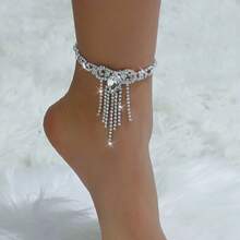 1pc Elegant Crystal Anklet, Suitable For Women's Wedding, Party, Beach Wear - Anklet - View 10