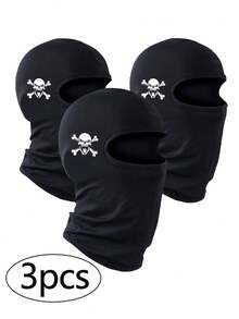 1个/多件装男女通用骷髅印花骑行面罩，透气防晒颈套，适合骑行、徒步、旅行和日常佩戴 - 彩色 - 查看 9