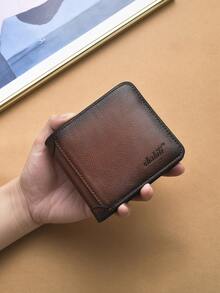 Men's Slim Bifold Wallet, Vertical Trifold Leather Card Holder With Driver's License Compartment, Multi-Function - Multicolor - View 10