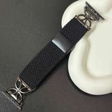 1pc Upgrade Braided Band With Mag Clasp Compatible With Apple Watch Dial Of 38mm 40mm 41mm 42mm 44mm 45mm 46mm 49mm Women Men, Adjustable Soft Nylon Solo Loop Compatible With IWatch Series 11 10 9 8 7 6 5 4 3 Ultra 3 2 1 SE, Four Leaves Clover Strap - 42(Series 3 2 1)/44/45/46/49MM - View 14