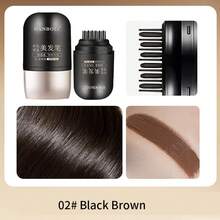 1 Set Barra para retocar el cabello, para cubrir las raíces blancas del cabello, rápido y fácil, disponible en negro, marrón oscuro, marrón claro, diseño portátil, unisex, cobertura natural, resistente al agua y de secado rápido, encubridor de raíces de emergencia - Multicolor - Ver 13