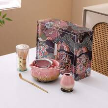 1pc/5pcs Coconut Tree Matcha Bowl, Ceramic Tea Bowl, Imitation Song Dynasty Tea Utensils, Tea Whisk, Tea Brush Accessories - Multicolor - View 6