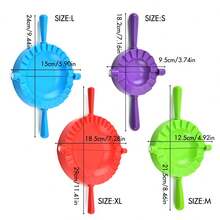 1件/4件套塑料饺子模具，PP手动饺子模具，四合一饺子皮压模、馅饼压模、饺子模具、饺子切割器、包子模具、迷你馅饼模具、饺子成型器、日式锅贴模具，易于使用且经久耐用，家用厨房饺子制作工具，儿童DIY厨房工具，适合家庭/儿童/初学者 - 查看 3